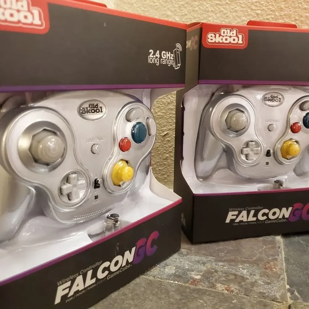 2 Falcon Gamecube Wireless Controllers 2.4 Ghz (NEW) - Nintendo - Wavebird